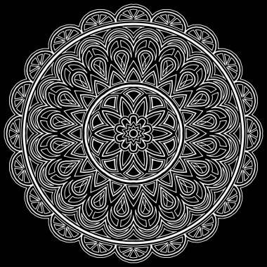 Mandala desen beyaz