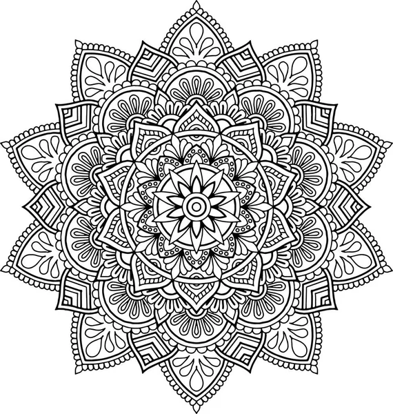 Figura mandala para colorear — Vector de stock