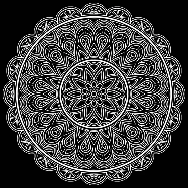 Mandala motif blanc — Image vectorielle