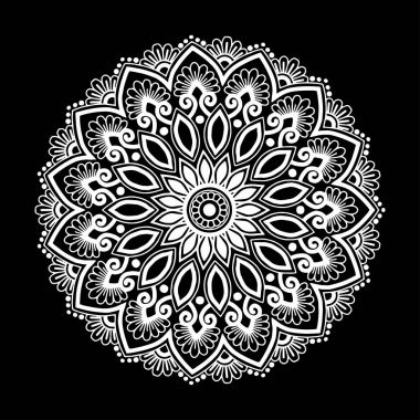 Mandala desen beyaz