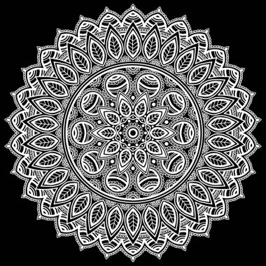 Mandala desen beyaz