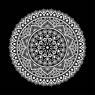 Mandala desen beyaz