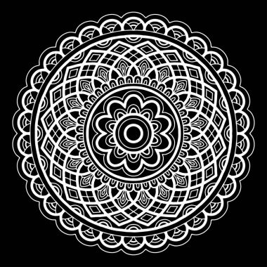 Mandala desen beyaz
