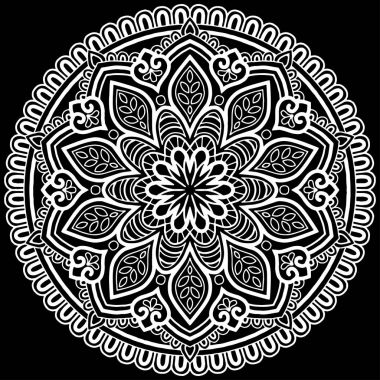 Mandala desen beyaz
