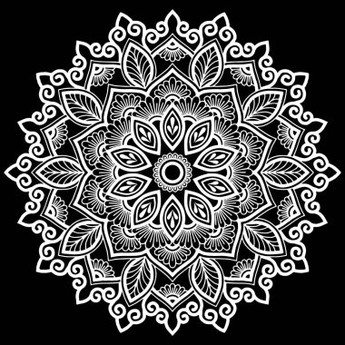 Mandala desen beyaz
