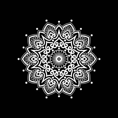 Mandala desen beyaz