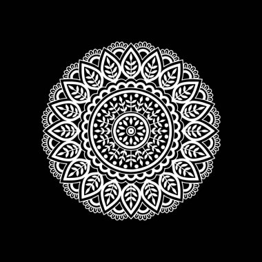Mandala desen beyaz