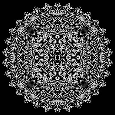 Mandala desen beyaz