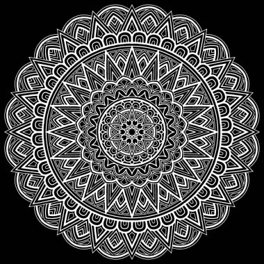 Mandala desen beyaz