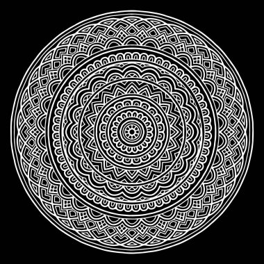 Mandala desen beyaz