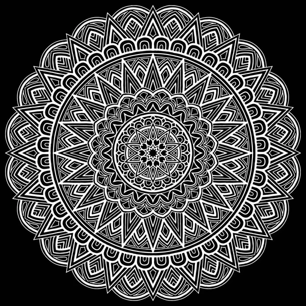 Patrón Mandala blanco — Archivo Imágenes Vectoriales