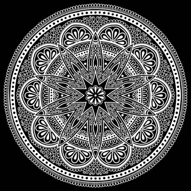 Mandala desen beyaz
