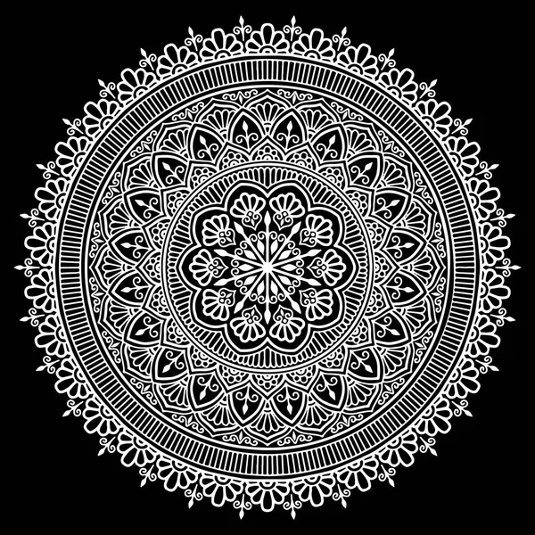 Patrón Mandala blanco — Vector de stock