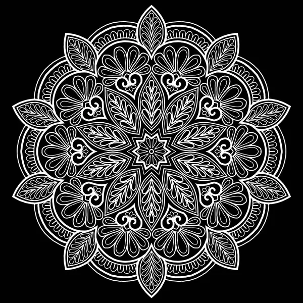 Patrón Mandala blanco — Vector de stock