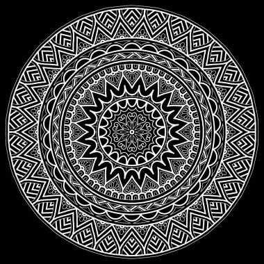 Mandala desen beyaz
