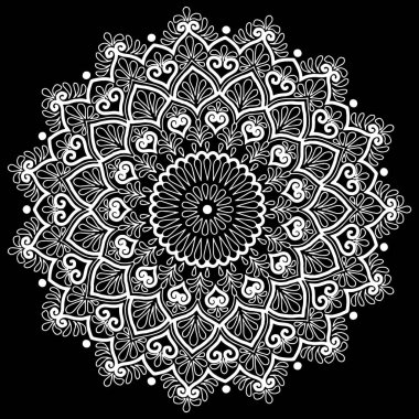 Mandala desen beyaz