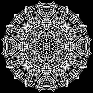 Mandala desen beyaz