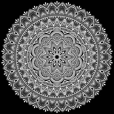 Mandala desen beyaz
