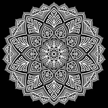 Mandala desen beyaz