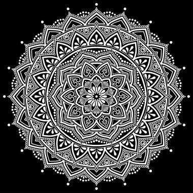 Mandala desen beyaz