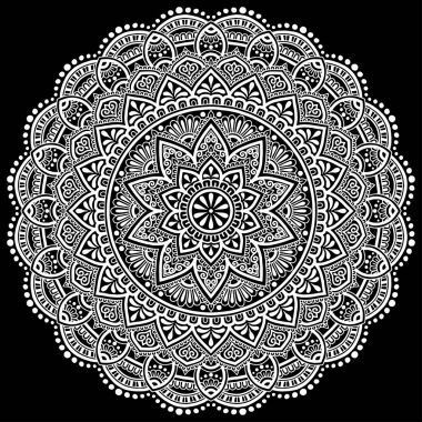 Mandala desen beyaz
