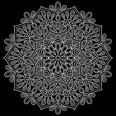 Mandala desen beyaz