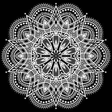 Mandala desen beyaz