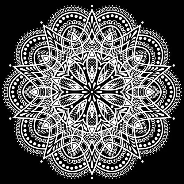 Mandala padrão branco —  Vetores de Stock