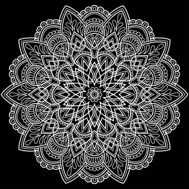 Mandala desen beyaz