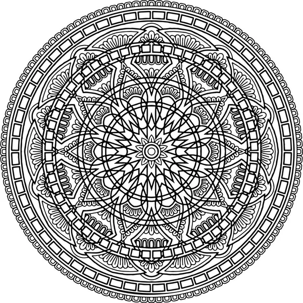 Figura mandala para colorir —  Vetores de Stock