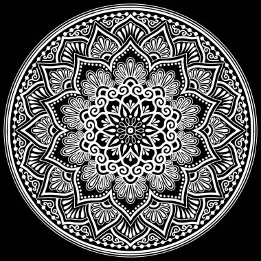 Mandala desen beyaz