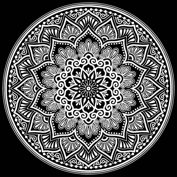 Patrón Mandala blanco — Archivo Imágenes Vectoriales