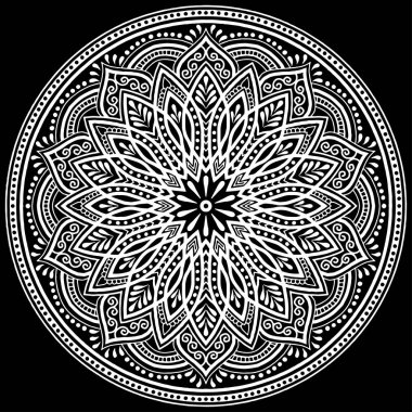 Mandala desen beyaz