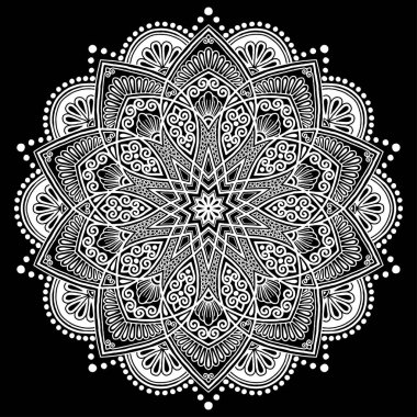 Mandala desen beyaz