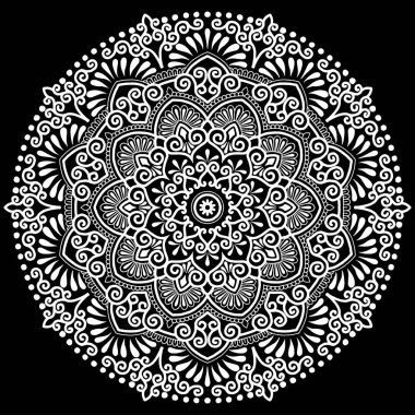 Mandala desen beyaz