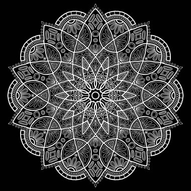Mandala desen beyaz