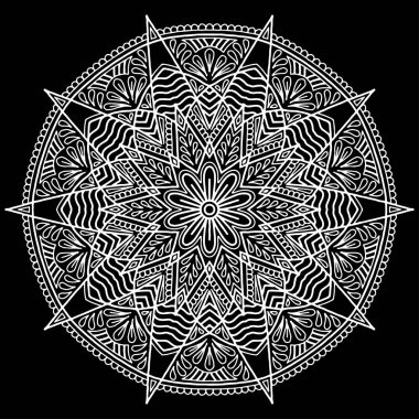Mandala desen beyaz