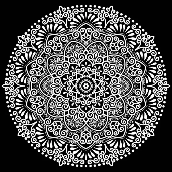 Patrón Mandala blanco — Vector de stock