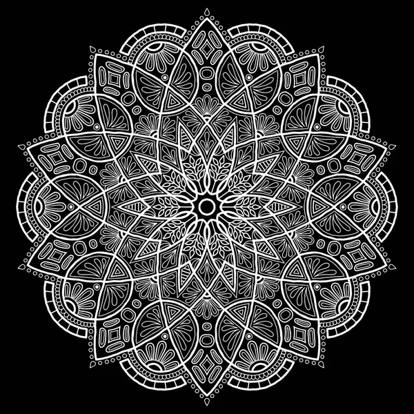 Patrón Mandala blanco — Vector de stock