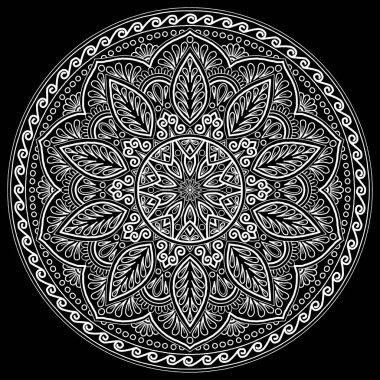 Mandala desen beyaz