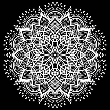 Mandala desen beyaz