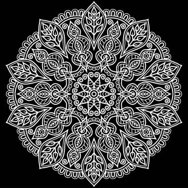 Mandala desen beyaz