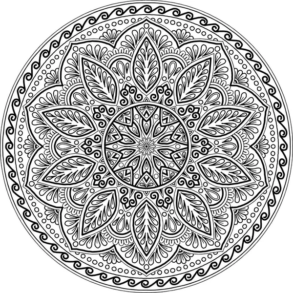 Figura mandala para colorear — Vector de stock