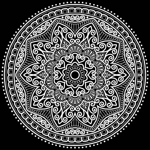 Mandala mintával fehér — Stock Vector