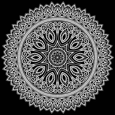 Mandala desen beyaz