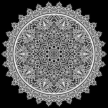 Mandala desen beyaz