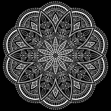 Mandala desen beyaz