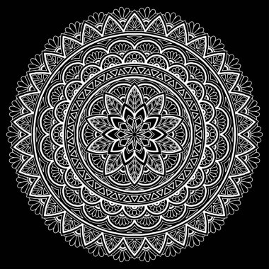 Mandala desen beyaz