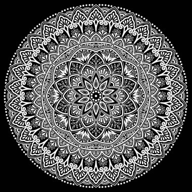 Mandala desen beyaz