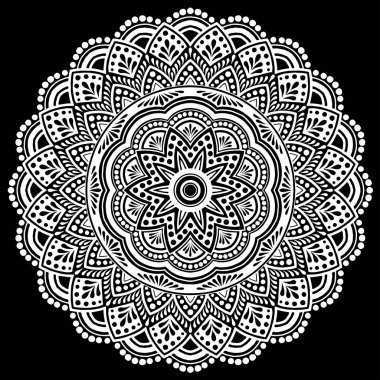 Mandala desen beyaz